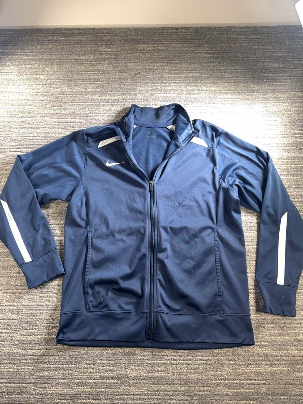 Nike Men's Navy Blue Full Zip Track Jacket Size Medium